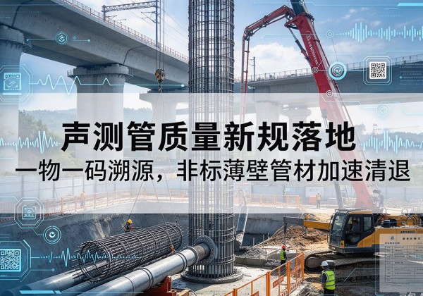 叠彩声测管质量新规落地，一物一码溯源，非标薄壁管材加速清退